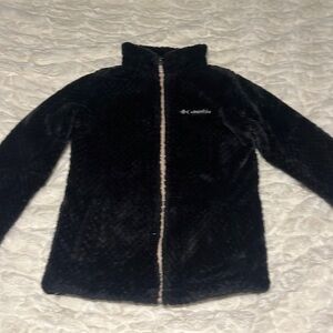 Girls Columbia jacket, black, size med, fits like a 10-12 girls